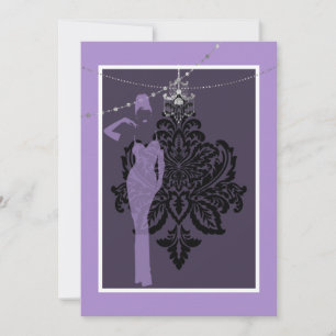 Invitation violette et noire