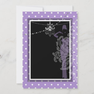 Invitation violette et noire