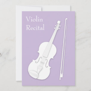 Invitation Violon blanc & Bow Music Considérant Concert Lavan