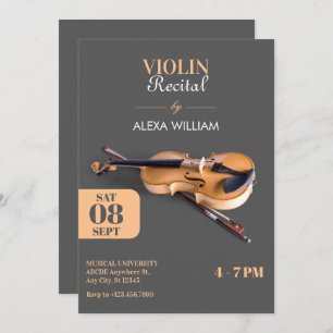 Invitation Violon minimaliste moderne