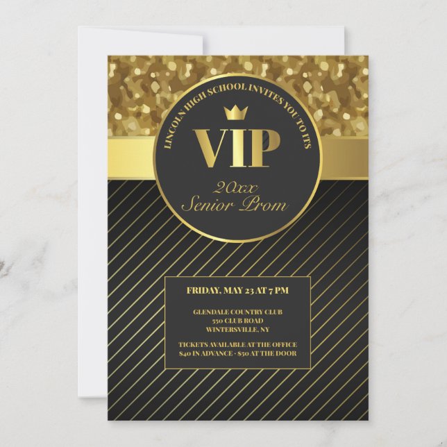Invitation VIP au bal de promo (Devant)