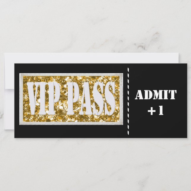 Invitation VIP Black and Gold (Devant)