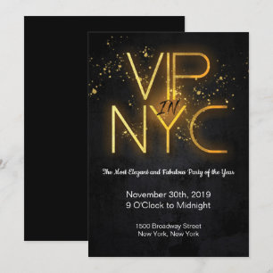 Invitation VIP dans l'invitation de partie de NYC