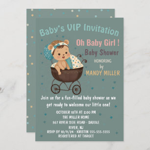Invitation VIP de bébé Oh Baby Girl !