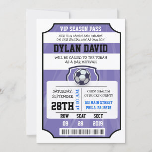 Invitation VIP de FOOTBALL pour Bar Mitzvah de Cha