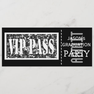 Invitation VIP noir et blanc