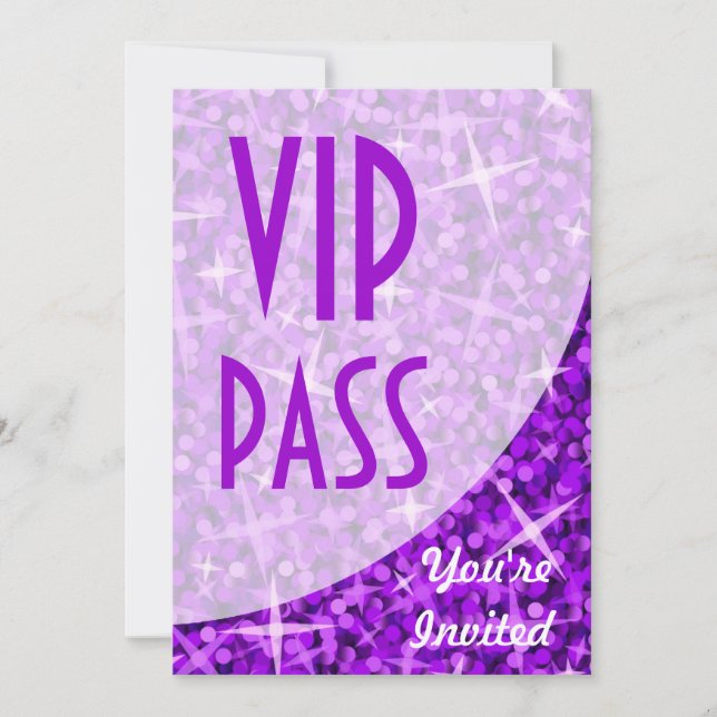 Invitation "VIP Pass" de la courbe violette de Gli (Devant)