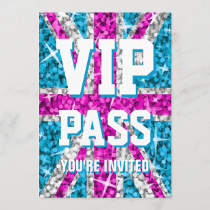 Invitation "VIP PASS" rose Glitz UK