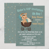 Invitation VIP pour bébé Oh garçon !