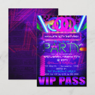 Invitation VIP pour l'anniversaire de la soirée Ne
