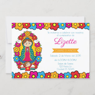 INVITATION VIRGENCITA — INVITACITE PARA CUMPLEAÑOS