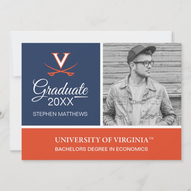 Invitation Virginia Cavaliers | Remise de diplômes (Devant)