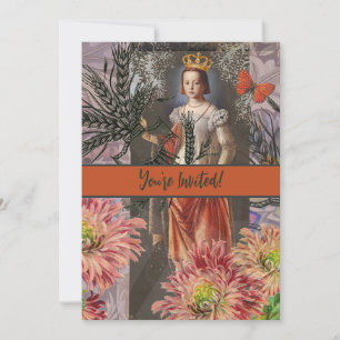 Invitation Virgo Femme Astrologie Whimsical Portrait