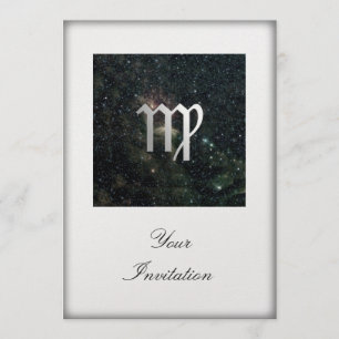 Invitation Virgo Zodiac Star Sign In Universe Party Événement