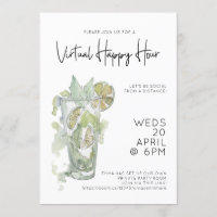 Virtual Happy Hour Social Distance Cocktail Party