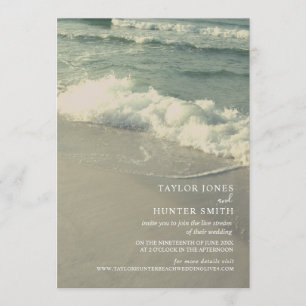Invitation Virtual Live Stream Beach Wedding