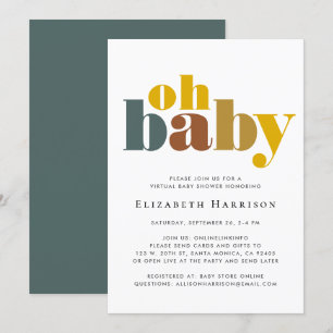 Invitation Virtual Oh Baby Boy Douche