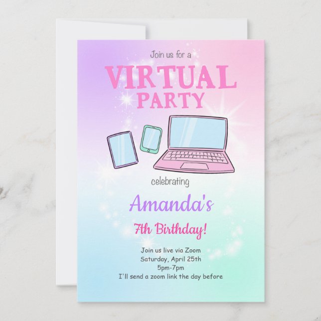 Invitation Virtual Party (Devant)