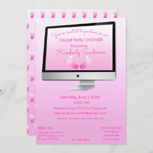 Invitation Virtuel En Ligne Douche Longue Distance Pieds bébé