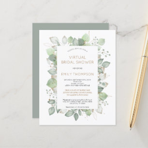Invitation Virtuelle de Mariage à Foliage à Petit