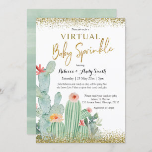 Invitation virtuelle pour bébés Cactus mexicain