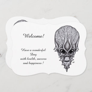 Invitation Visage Alien, Ajouter votre texte