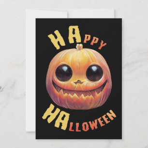 Invitation Visage citrouille Bonne Halloween