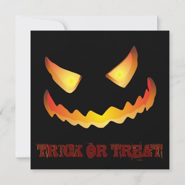 Invitation Visage de citrouille 2 pour Halloween (Devant)