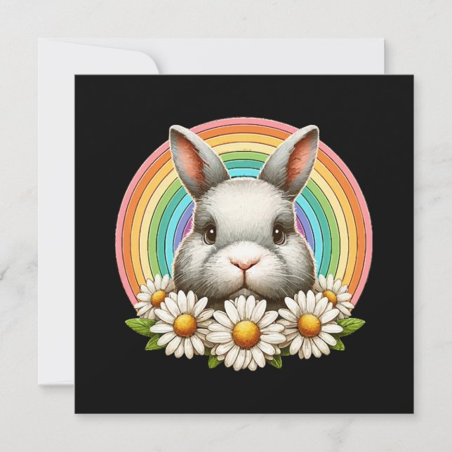 Invitation Visage de lapin (Devant)