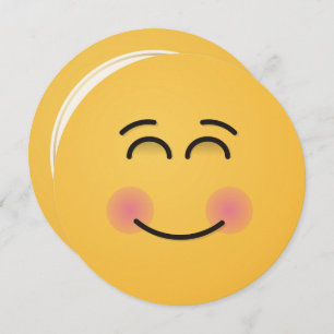 Invitation Visage souriant aux yeux souriants