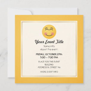 Invitation Visage souriant aux yeux souriants