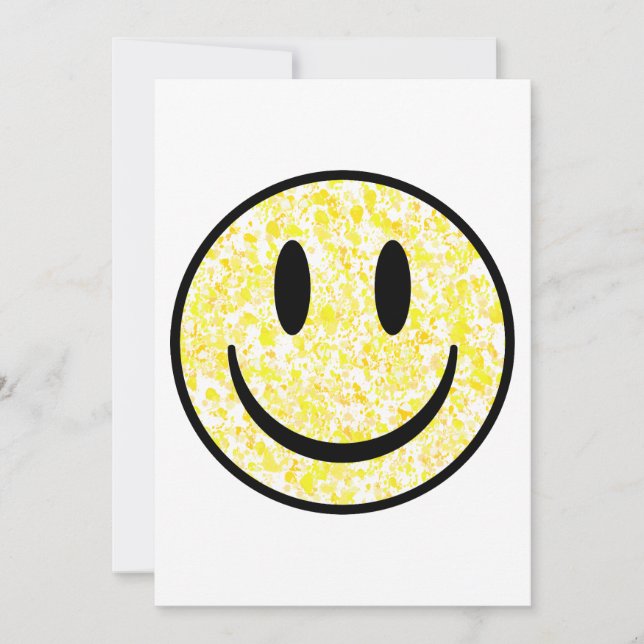 Invitation Visage souriant éclaboussé (Devant)
