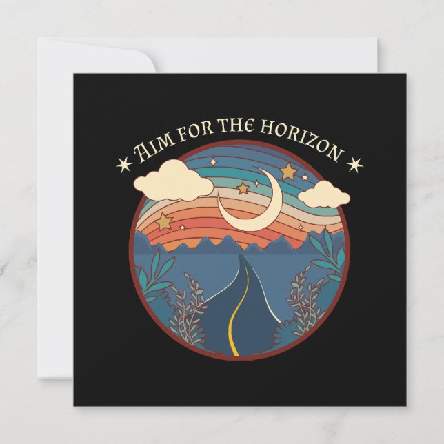 Invitation Viser l'horizon voyage nature roadtrip (Devant)