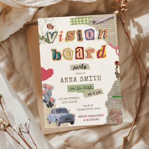 Invitation Vision Board Party Fille's Night