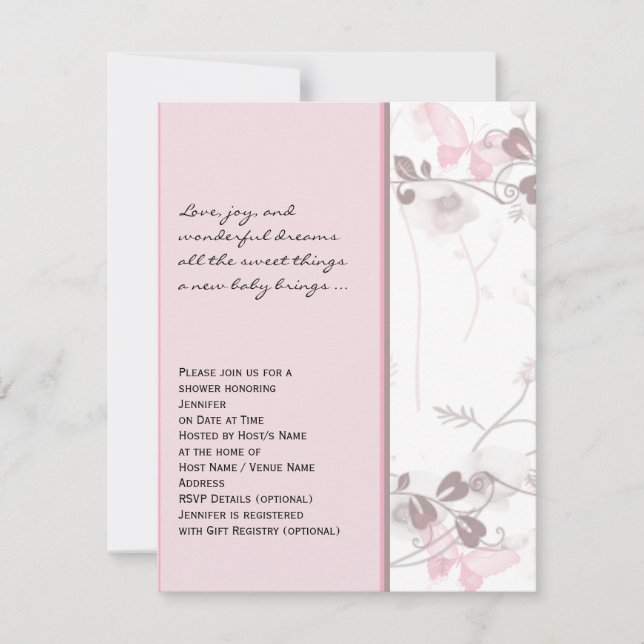 Invitation Visions sur les papillons dans l'invitation au Bab (Devant)