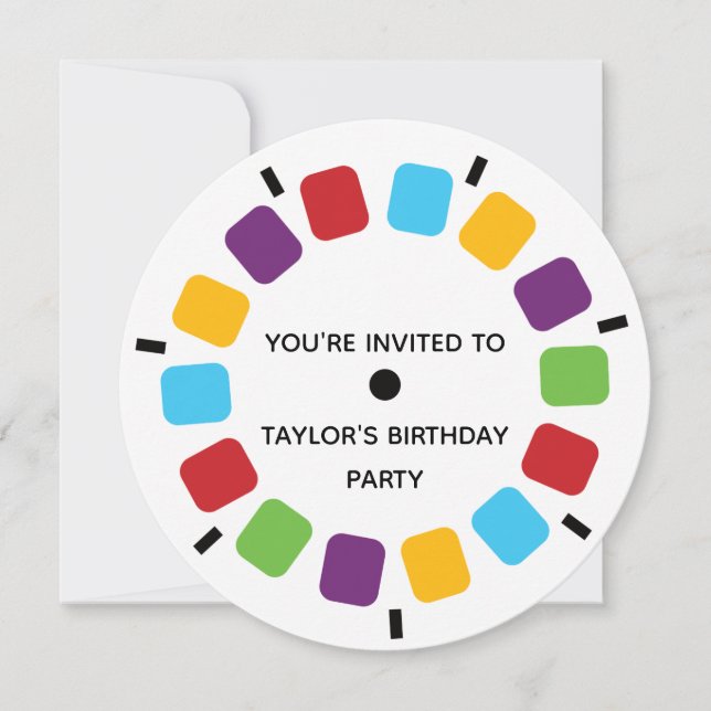 Invitation Visualiseur coloré Reel Retro Moderne (Devant)