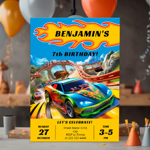 Invitation Vitesse dans des voitures de course personnalisées