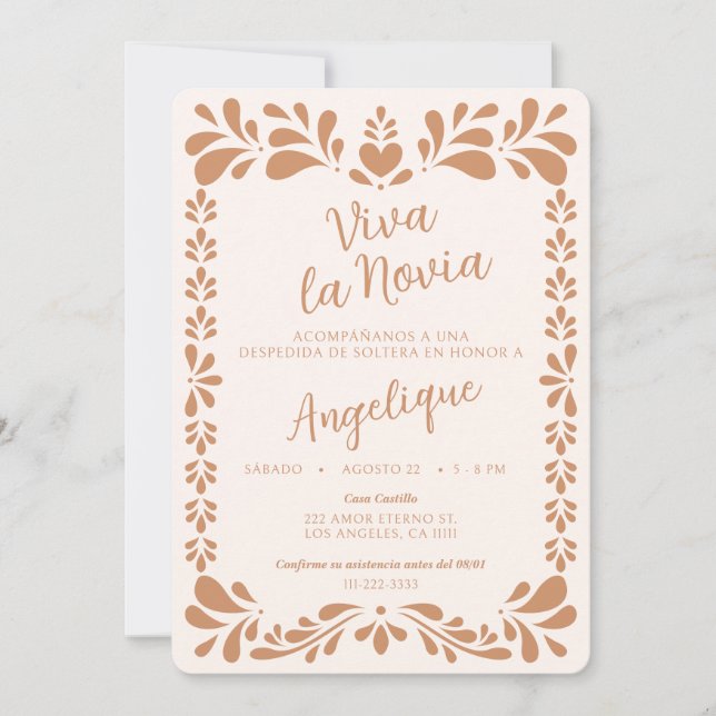 Invitation Viva La Novia Adieu de Célibataire (Devant)