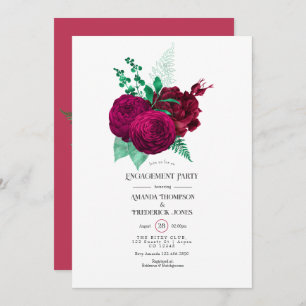 Invitation Viva Magenta Floral