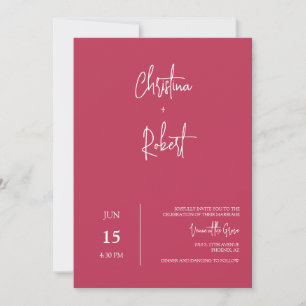 Invitation Viva Magenta Moderne Boho Mariage Photo QR Code