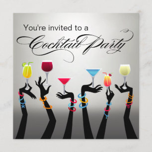 Invitation Vive la fête de cocktails de vacances !