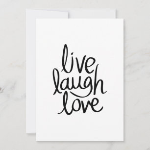 Invitation Vivez Riez Aimez – Typographie Inspirante Classiqu