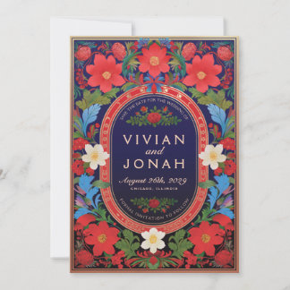 Invitation VIVIAN I Mariage floral Enregistrer la date Invita