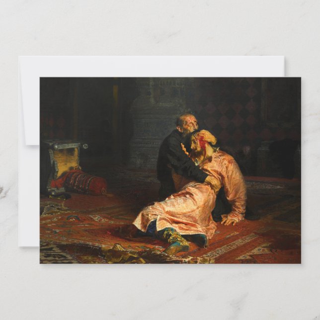 Invitation Vivid Retro - Ivan le Terrible et son fils Ivan (Devant)