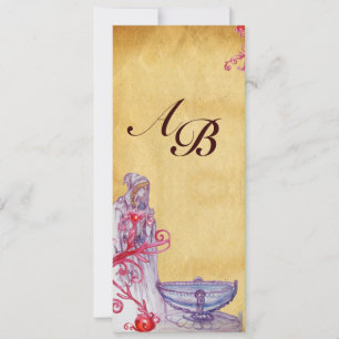 Invitation VIVIEN MONOGRAM parchemin violet