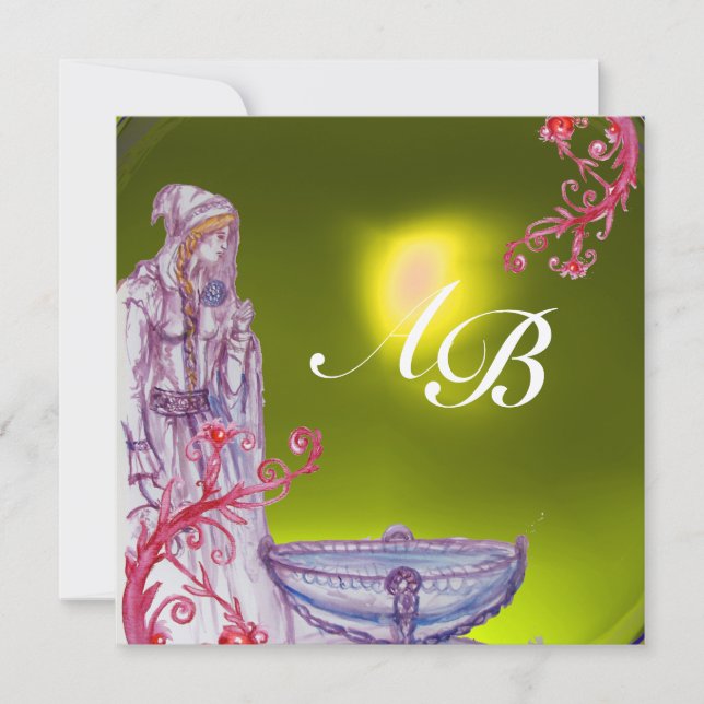 Invitation VIVIEN MONOGRAMME topaze jaune or (Devant)