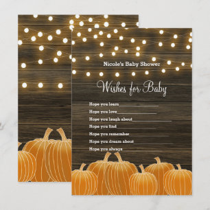 Invitation Vœux de citrouilles et de lumières d'automne pour 