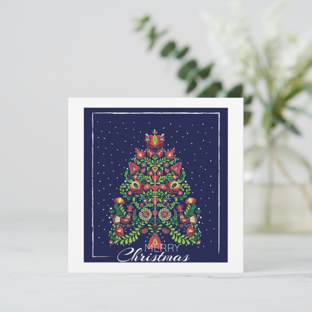 Invitation Vœux de Joyeux Noël (Debout devant)