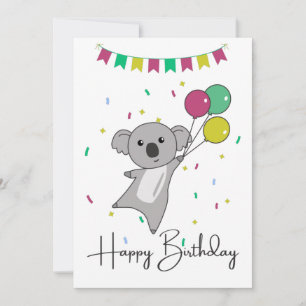 Invitation Vœux de koala Joyeux anniversaire à vous Koalas