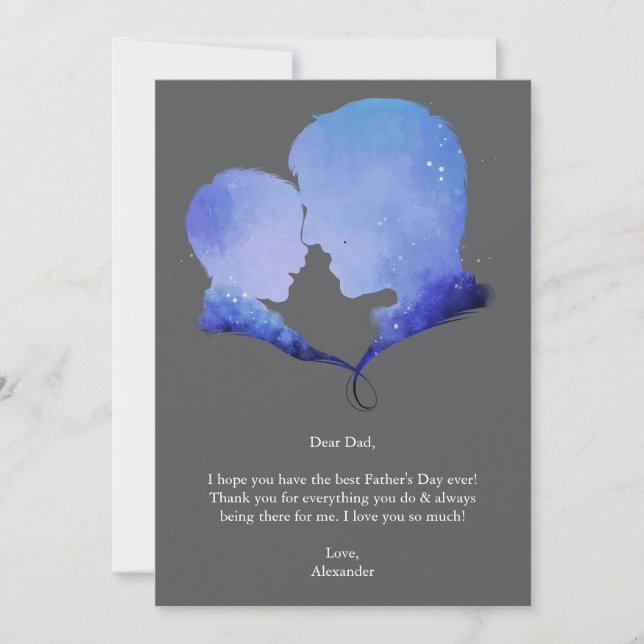 Invitation Voeux de la fête des pères (Devant)